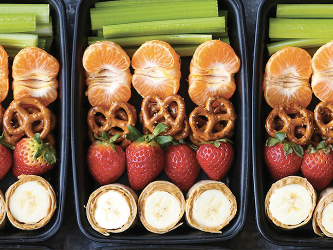 Peanut Butter & Banana Roll-Ups Bento Box