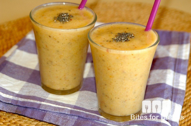 Banana Peach Chia Smoothie