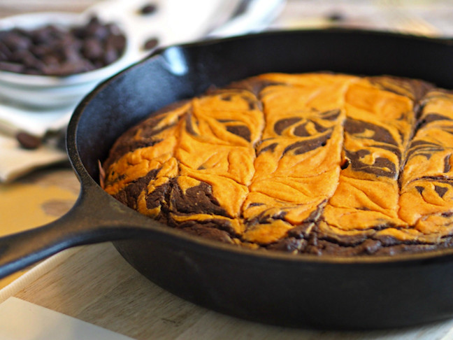 Pumpkin Pie Skillet Brownie