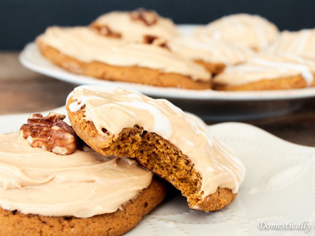 Pumpkin Spice Cookies With Maple Cream Cheese Frosting