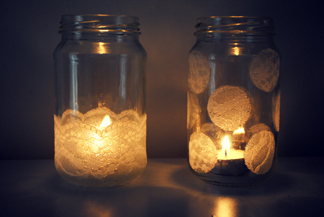 Lace Votive Jars