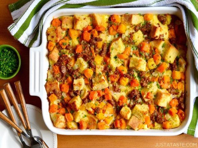 Make-Ahead Breakfast Casserole With Sausage