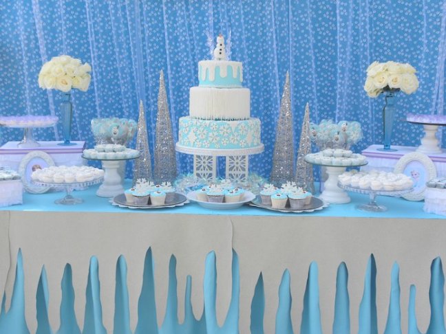 Frozen Dessert Table from Kara's Party Ideas