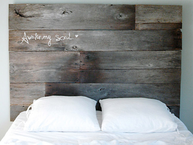 Salvaged Barn Wood Headboard