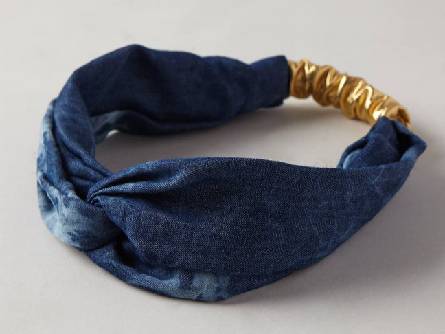 Anthropologie Denim Headband