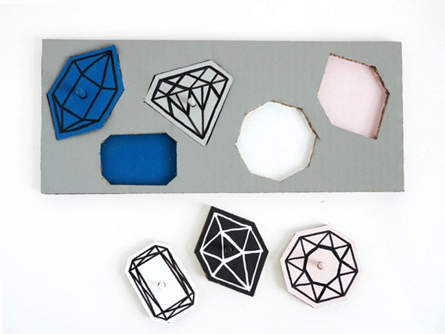 DIY Cardboard Gem Shape Sorter