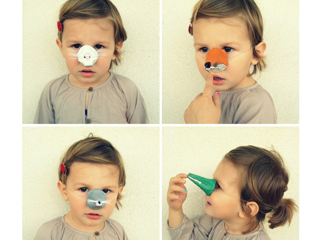 DIY Egg Carton Animal Noses