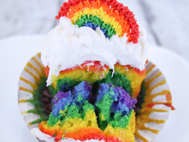 Rainbow Cupcakes