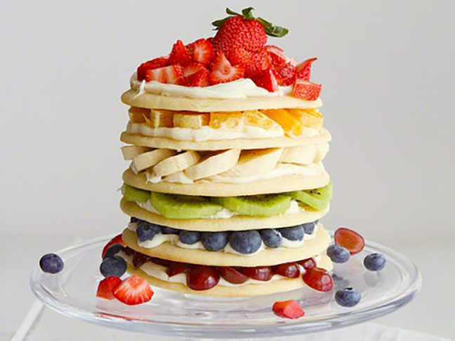 Rainbow Fruit Cookie Cake