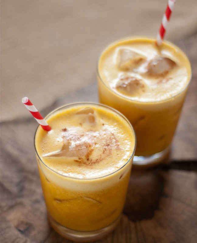 A Pumpkin Pineapple Rum Cocktail