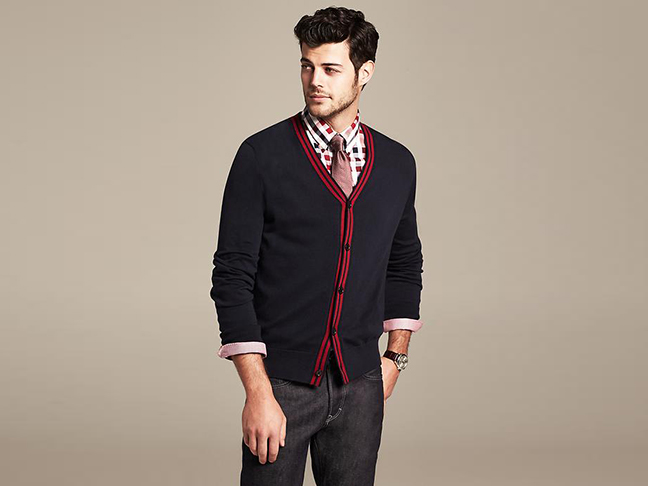 Tipped Cardigan from Banana Republic