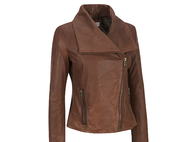 Marc New York Leather Envelope Collar Jacket