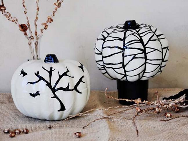 Puff Paint Pumpkins