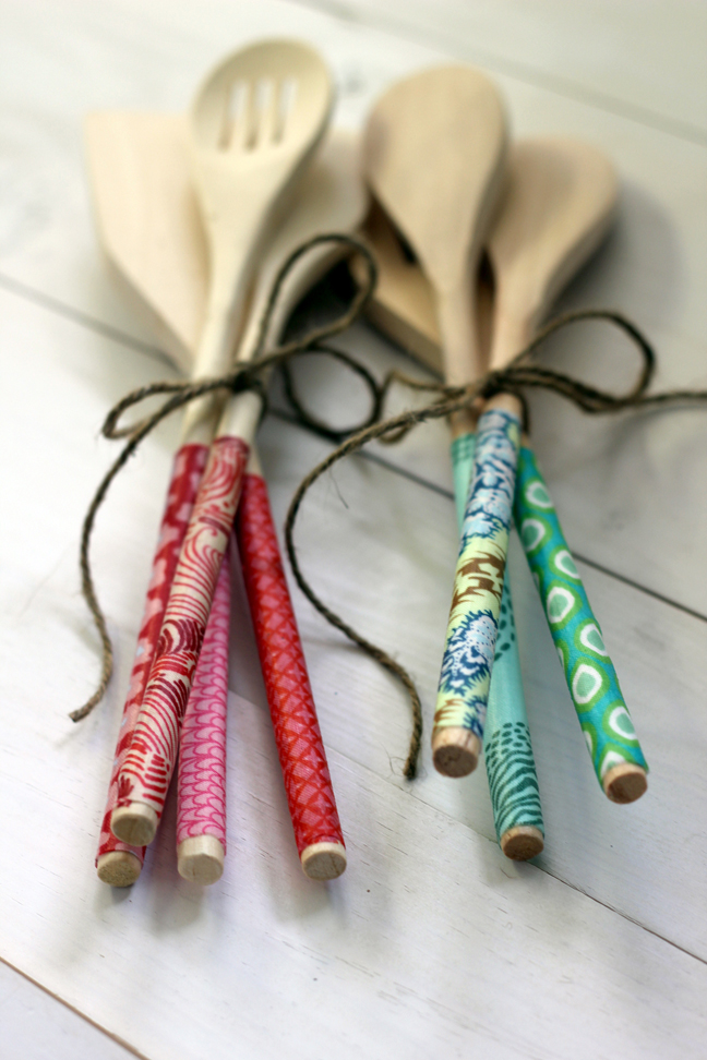 Make fabric-covered spoons