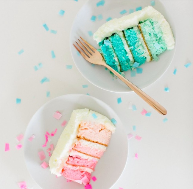 DIY Gender Reveal Cake