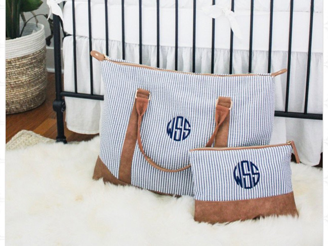 Monogrammed Hospital Bag