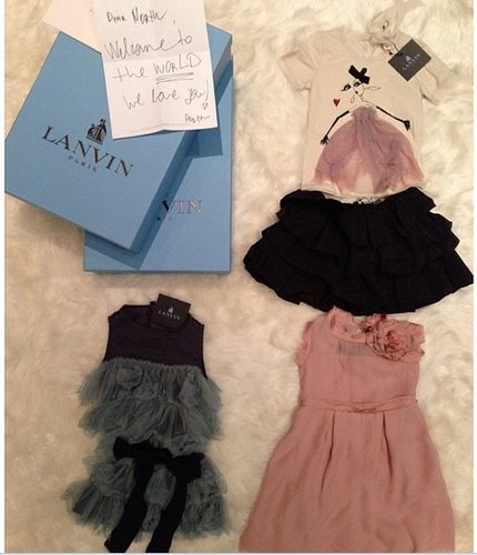 Baby North's Designer Clothes