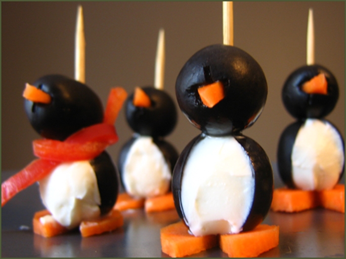 Cream Cheese Penguins