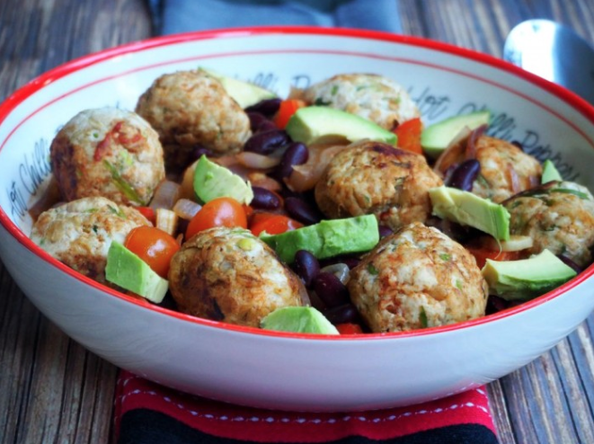 Spicy Meatballs with Chilli Beans