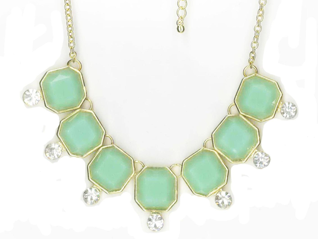 Jaclyn Smith  Women's Octagonal Statement Necklace 