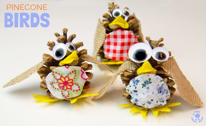 DIY Pine Cone Birds