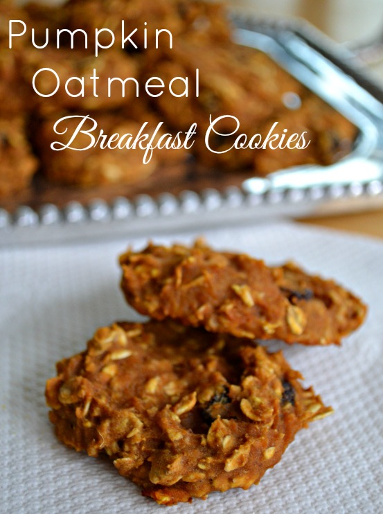 Pumpkin Oatmeal Breakfast Cookies