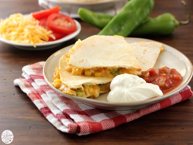 Chili Sweet Corn Quesadillas