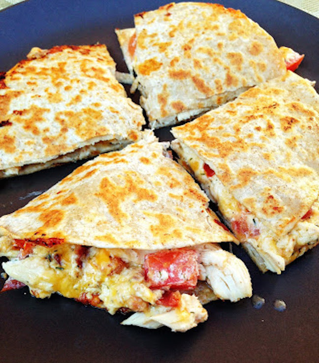 Chicken Bacon Ranch Quesadillas