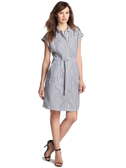 Caslon Tie Front Shirt Dress