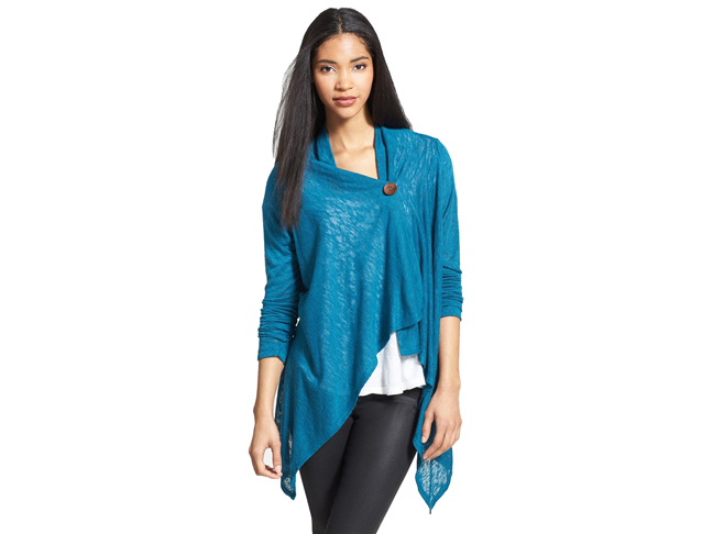 Bobeau Asymmetrical Wrap Cardigan 