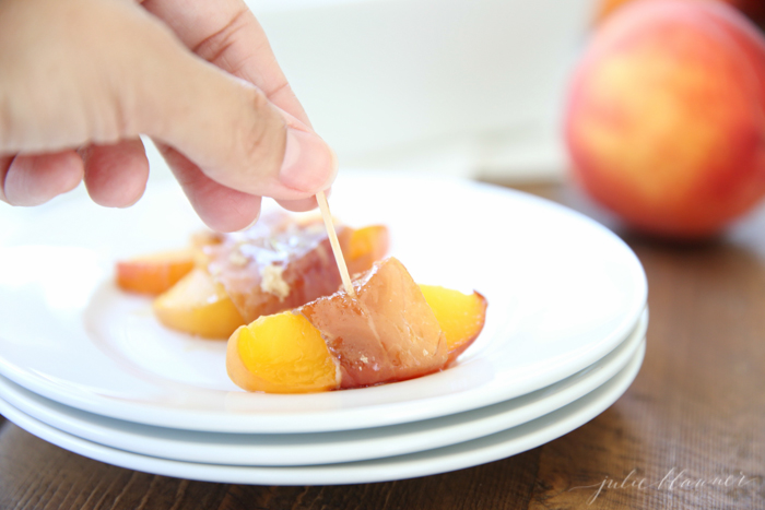 Prosciutto Wrapped Peaches