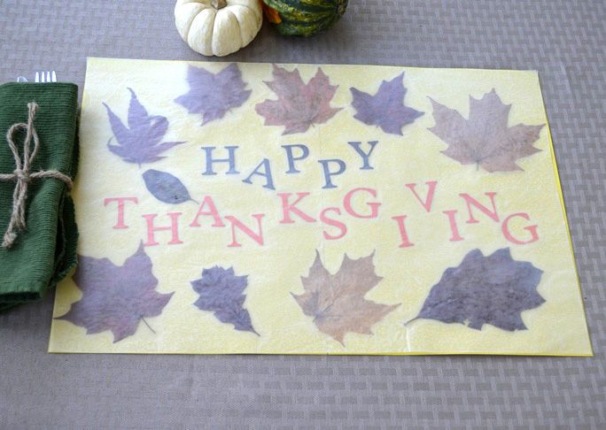 Pressed Leaf Placemats