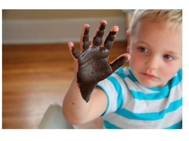 Make hand print art.