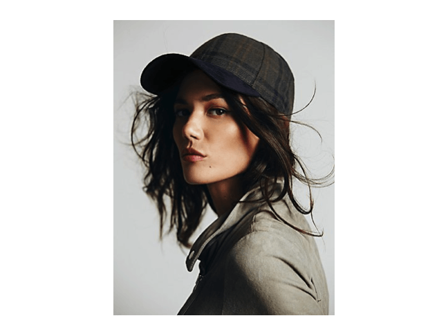 Free People Ashton Plaid Baseball Cap