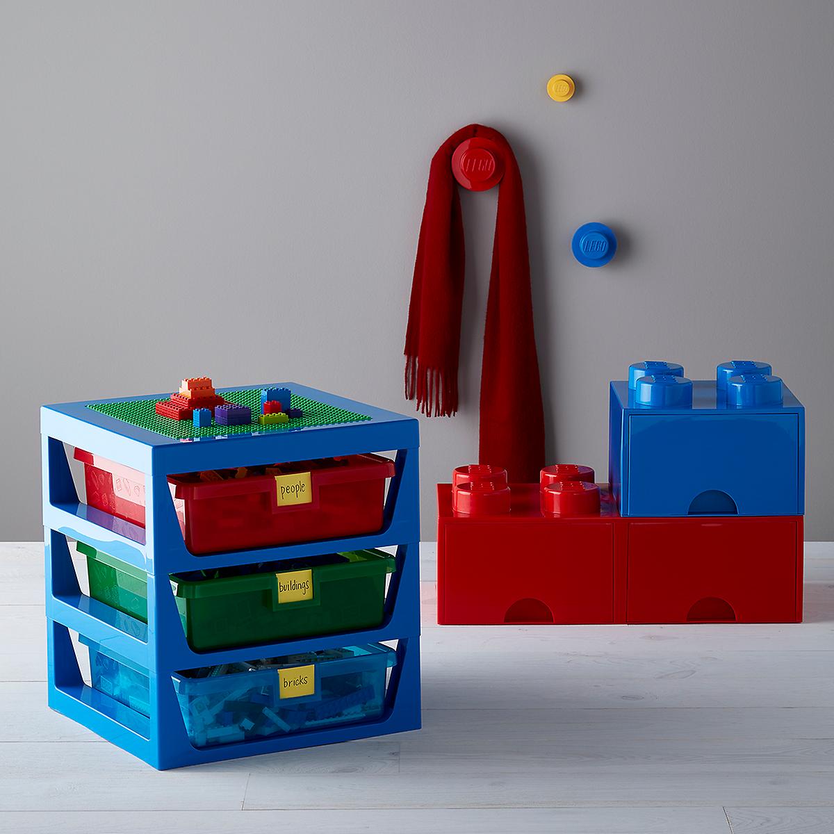 Lego 3-Tier Drawer Organizer with Baseplate