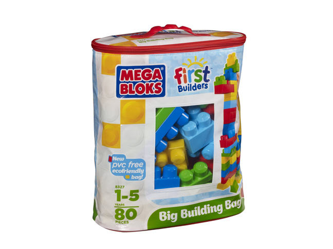 Mega Bloks First Builders Big Building Bag, 80-Piece (Classic)